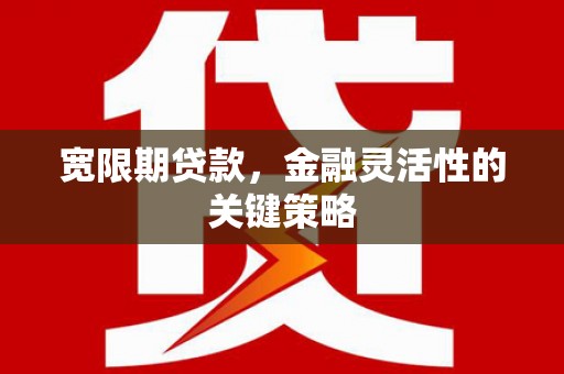 通许宽限期贷款，金融灵活性的关键策略