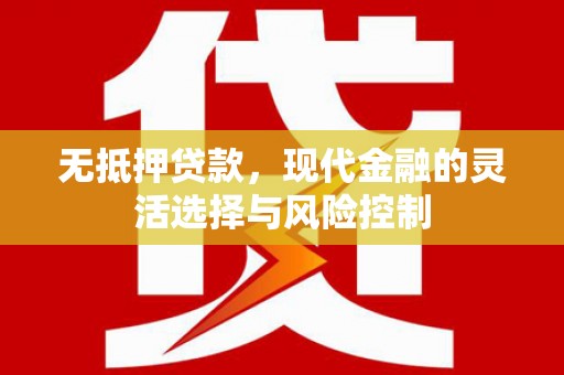 通许无抵押贷款，现代金融的灵活选择与风险控制