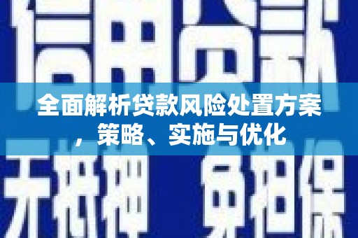 通许全面解析贷款风险处置方案，策略、实施与优化